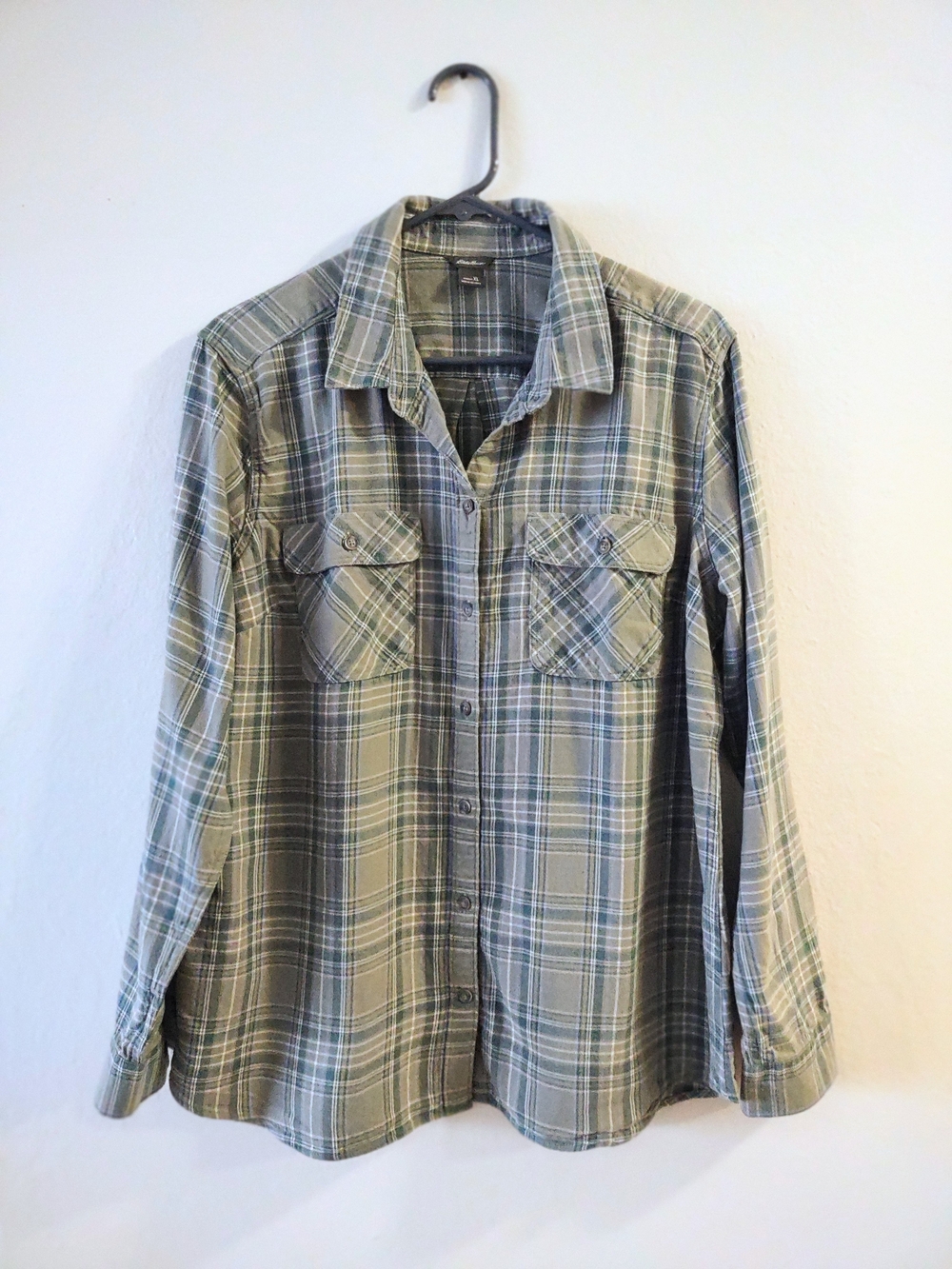 Eddie Bauer Flannel Plaid Shirt, Women's XL
